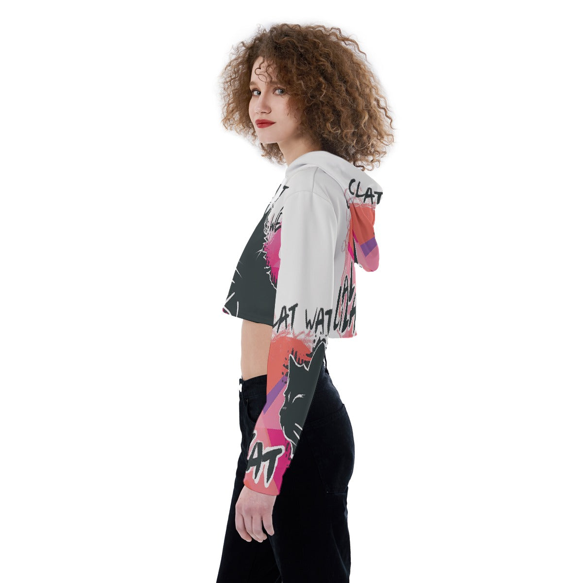 All-Over Print Women's Crop Top Hoodie
