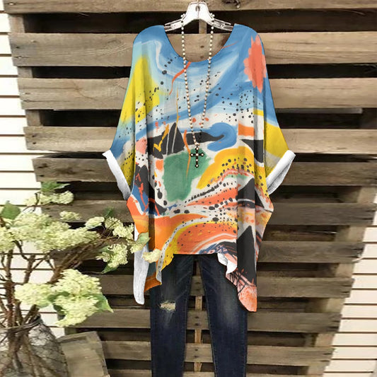 All-Over Print Women's Bat Sleeve Shirt