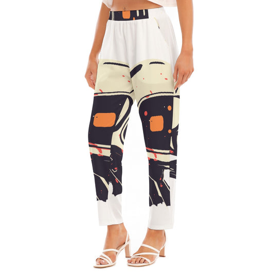All-Over Print Women's Loose Straight-leg Pants