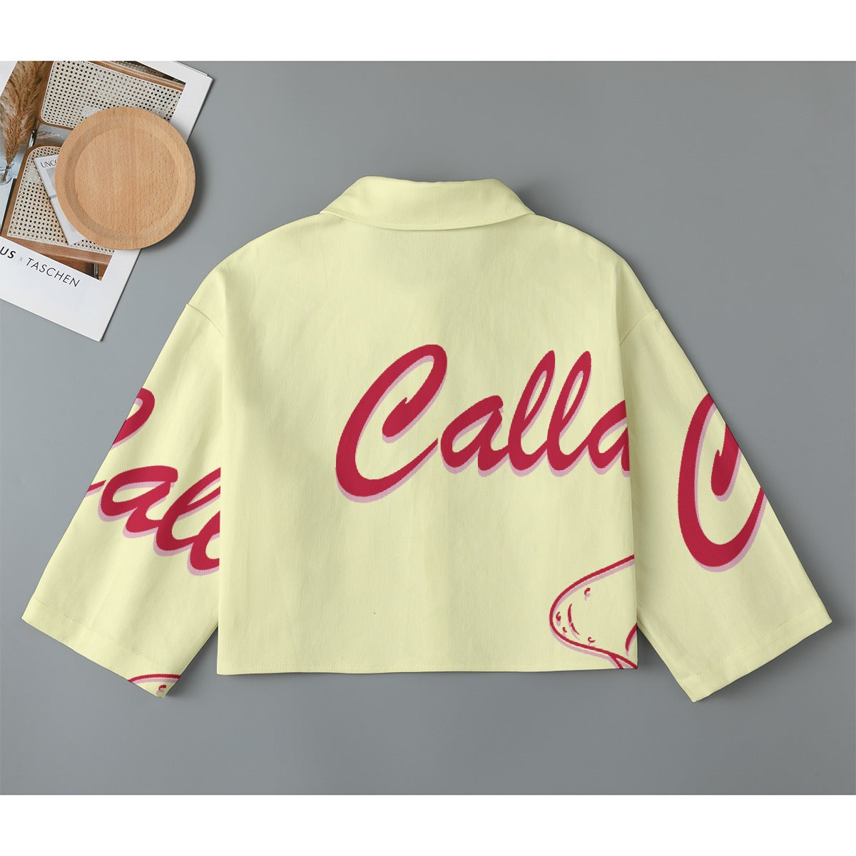 All-Over Print Women's Cropped Jacket | 245GSM Cotton