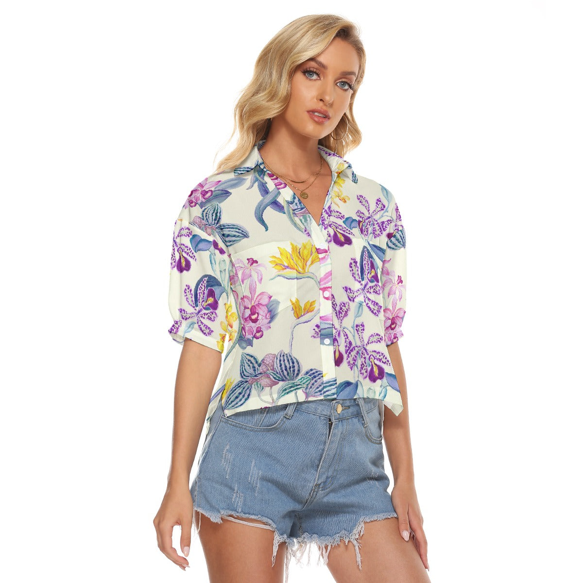 All-Over Print Women's V-neck Shirts