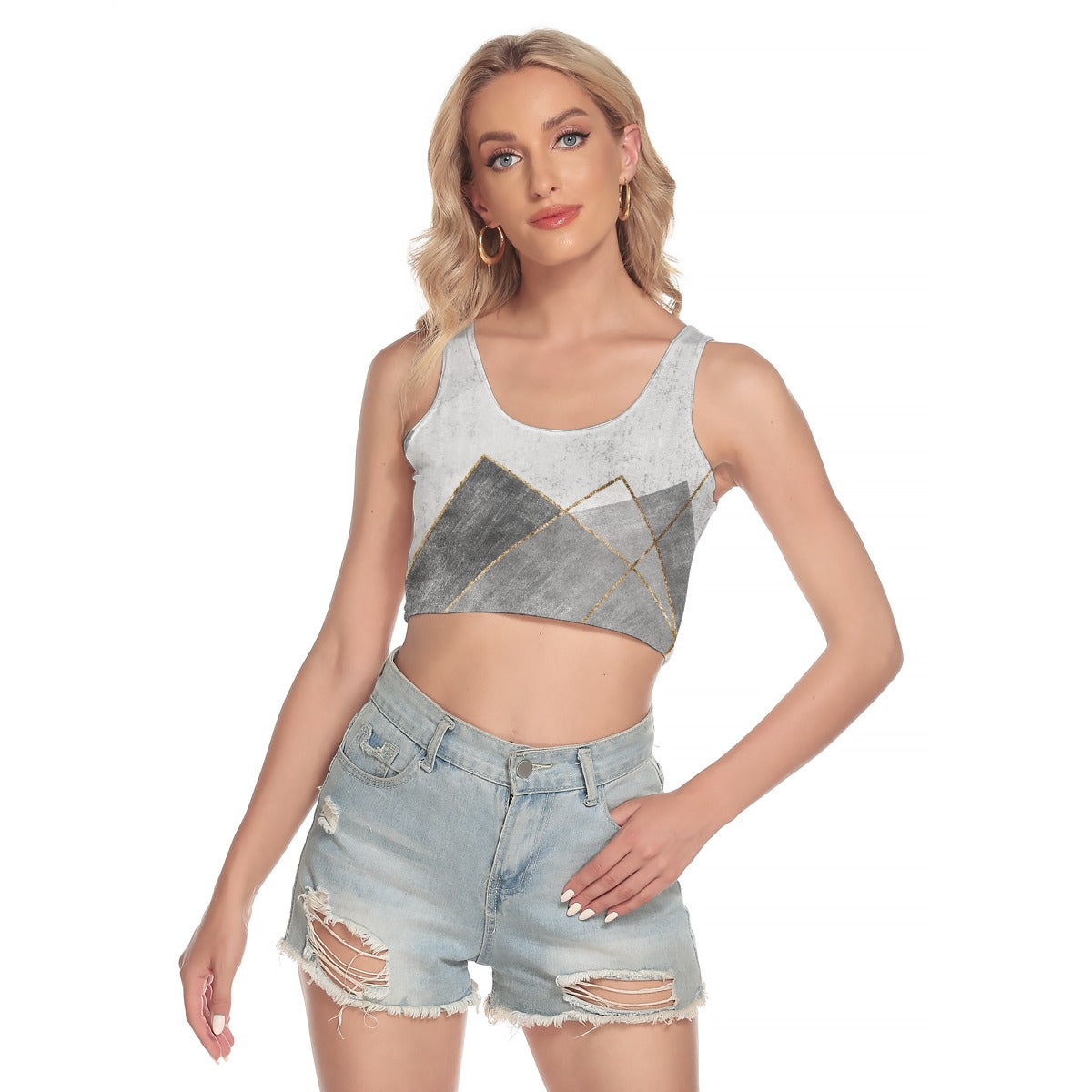 All-Over Print Women's Sport Crop Tank Top