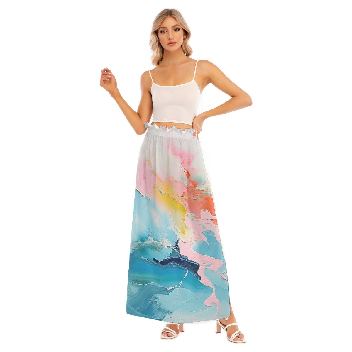 All-Over Print Women's Side Split Skirt