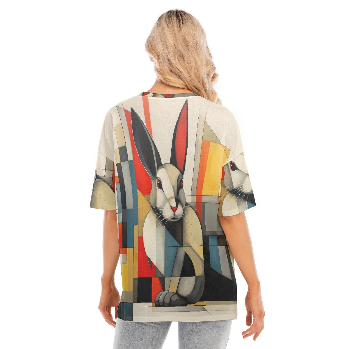 All-Over Print Women's Short Sleeves T-shirt With Hem Split