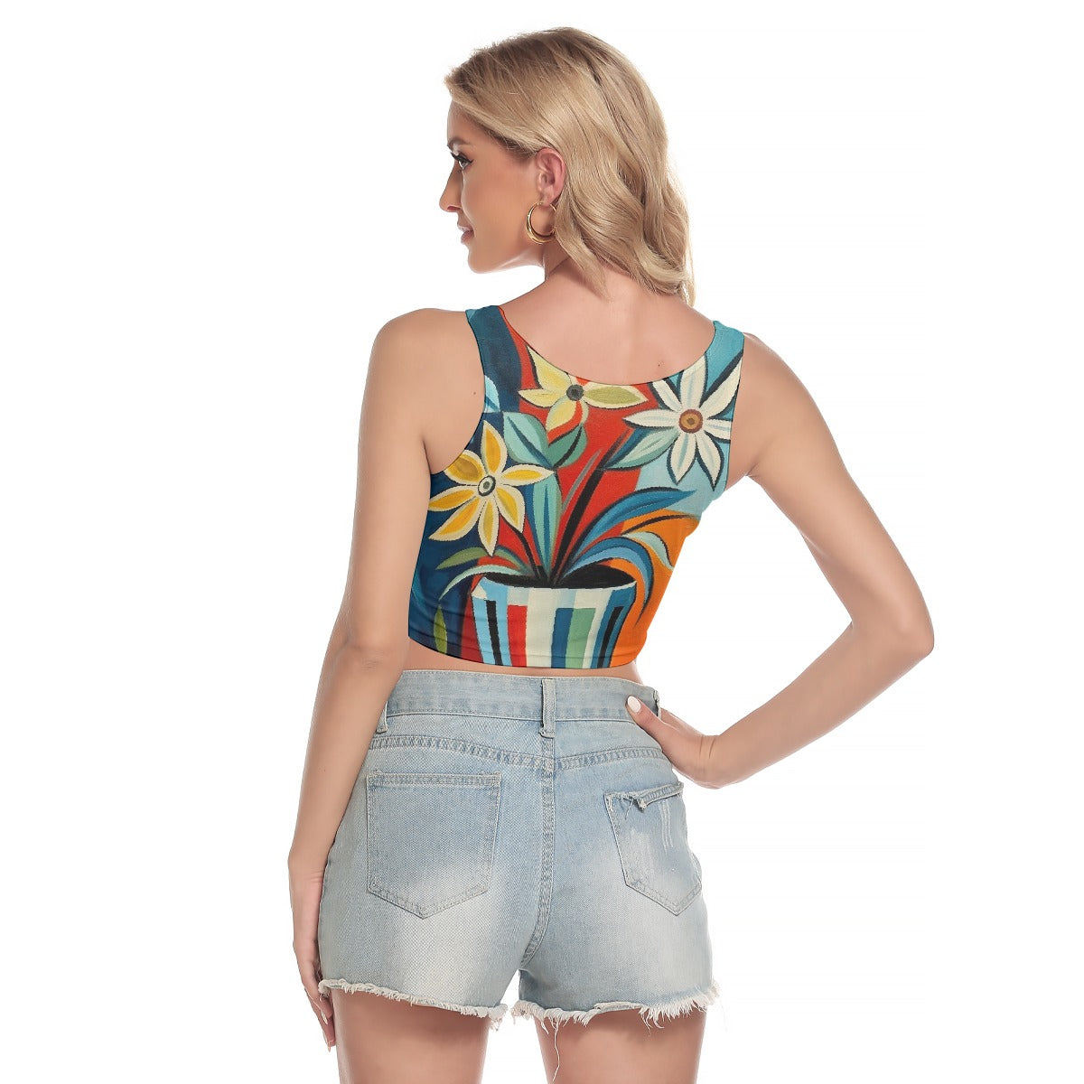 All-Over Print Women's Sport Crop Tank Top