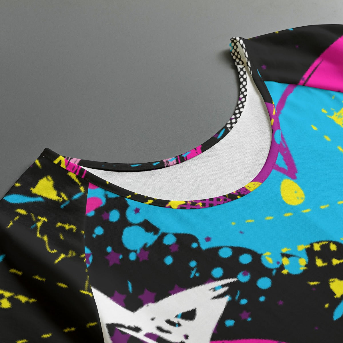 All-Over Print Women's Round Neck T-shirt With Raglan Sleeve