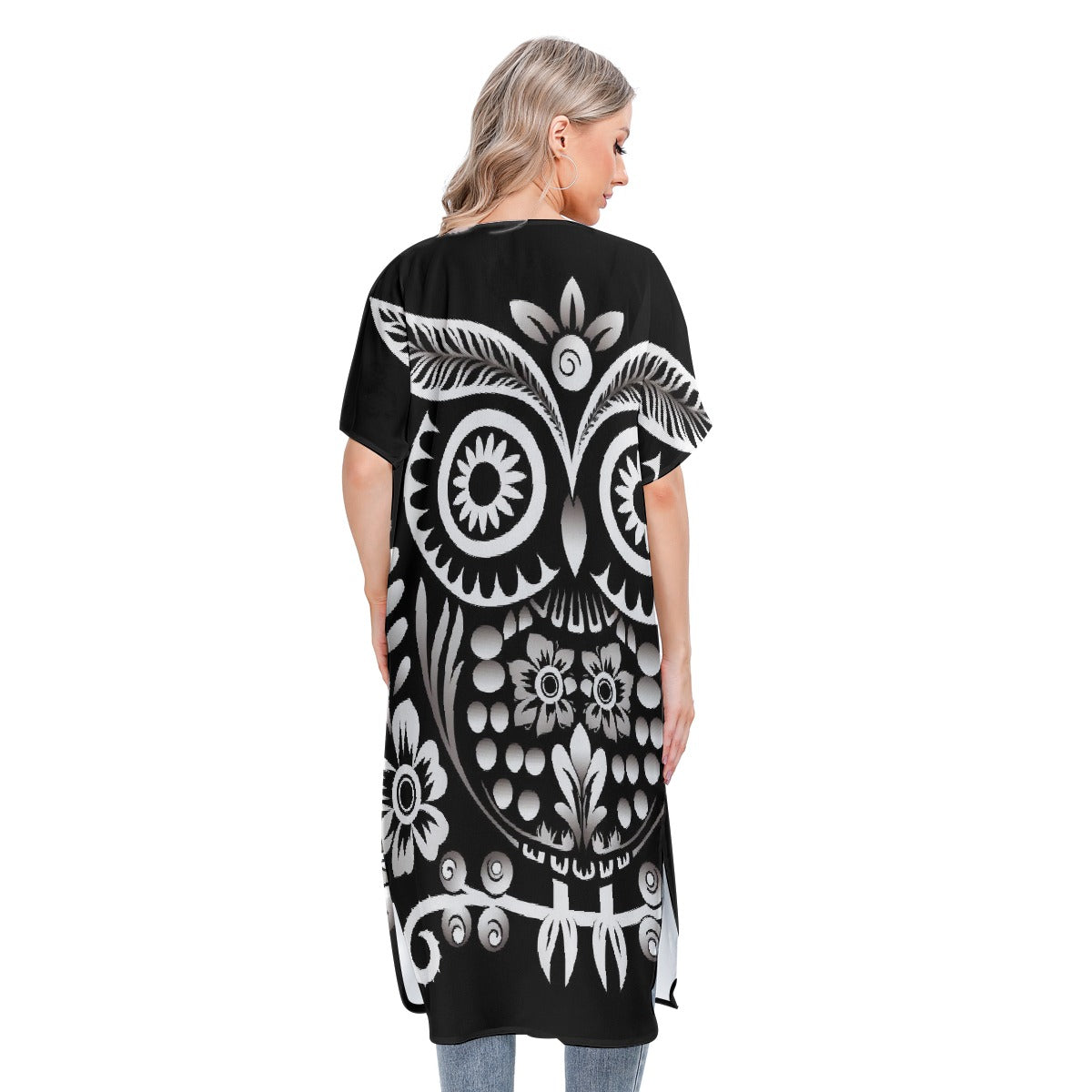 All-Over Print Women's Short Sleeve Cardigan