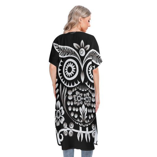 All-Over Print Women's Short Sleeve Cardigan