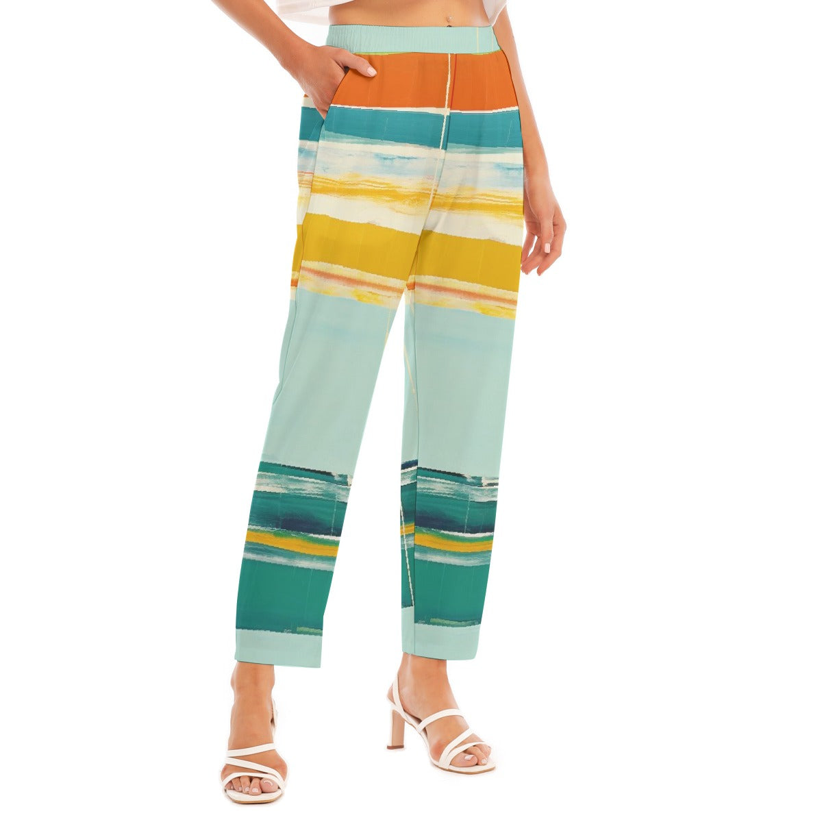 All-Over Print Women's Loose Straight-leg Pants