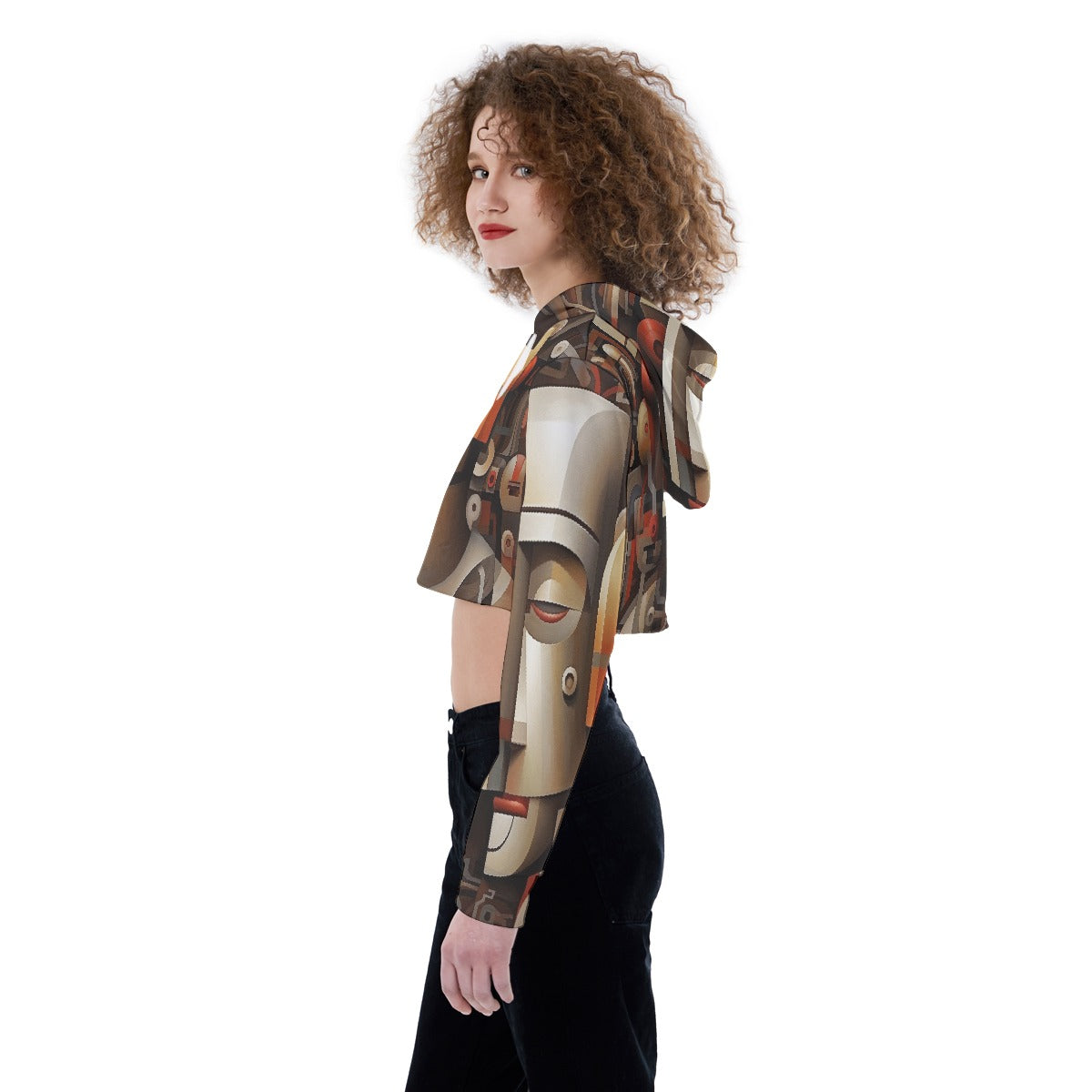 All-Over Print Women's Crop Top Hoodie