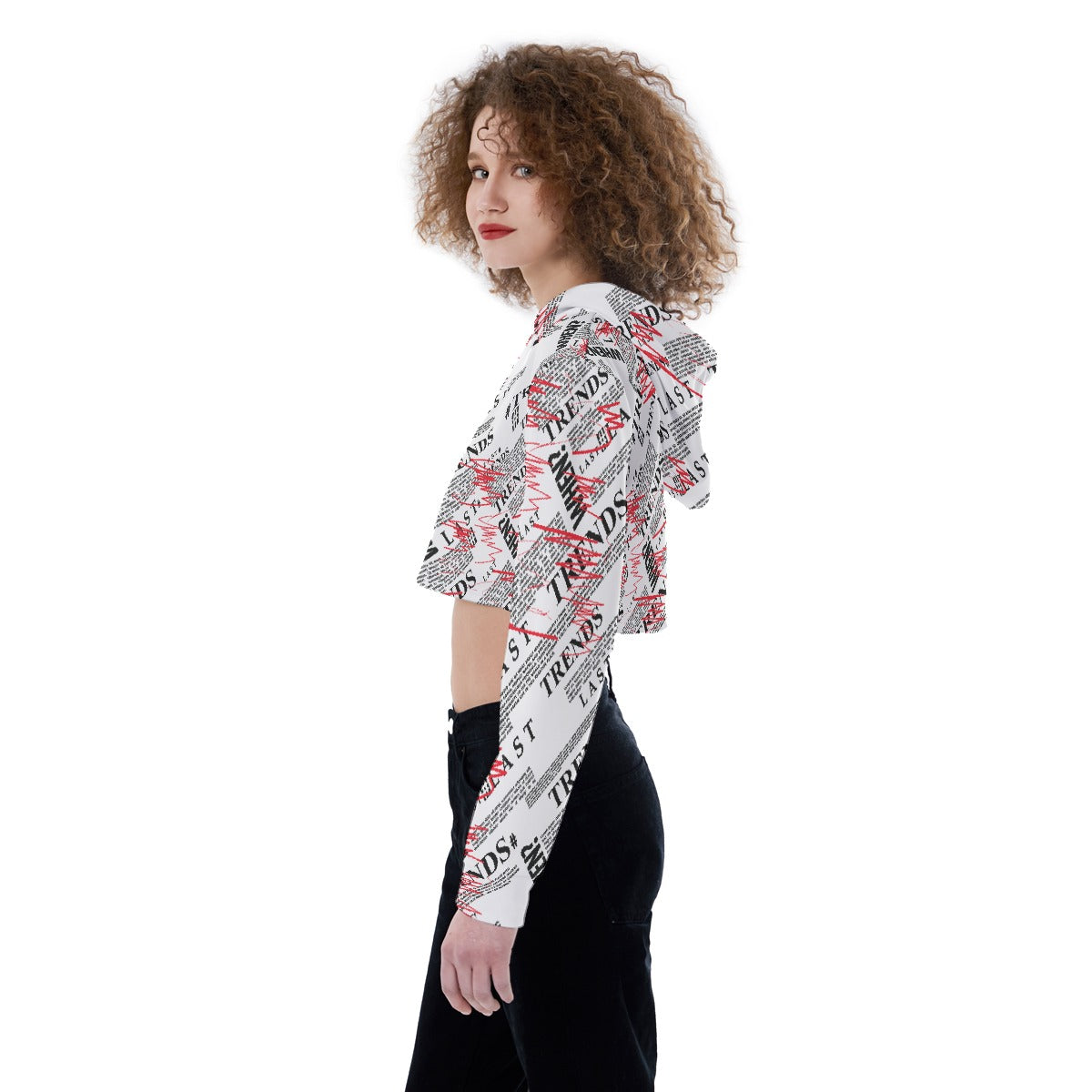All-Over Print Women's Crop Top Hoodie