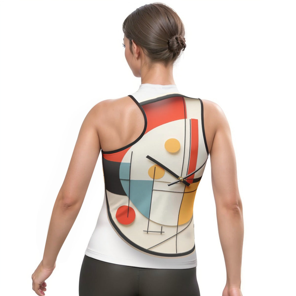 All-Over Print Women's Halter Sleeveless Asymmetrical Tank Top