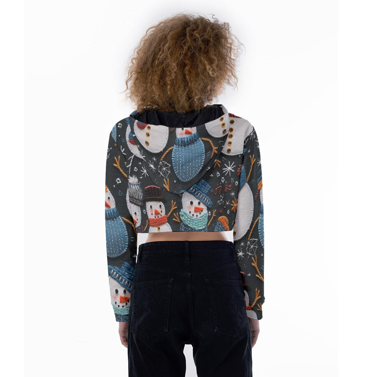 All-Over Print Women's Crop Top Hoodie