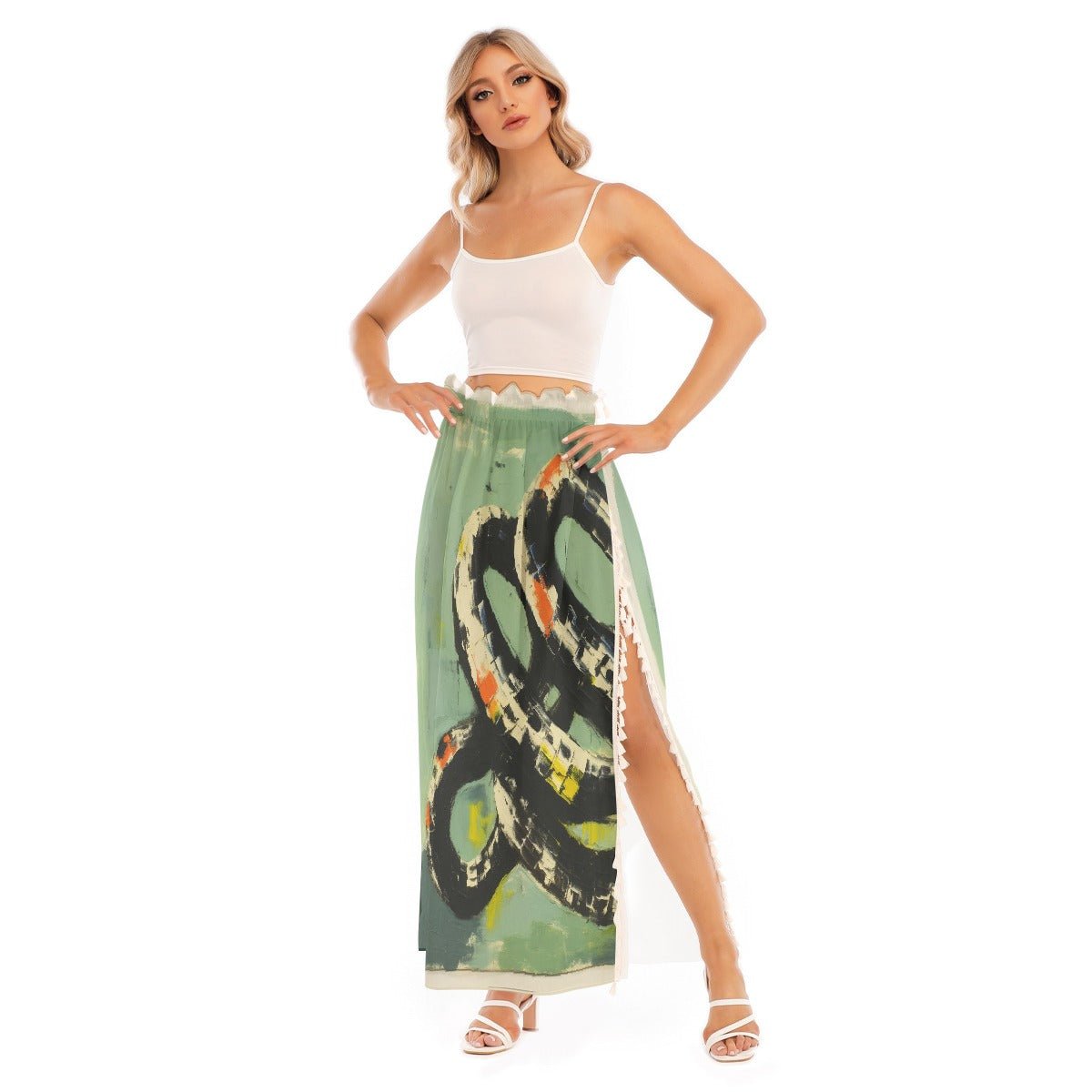All-Over Print Women's Side Split Skirt