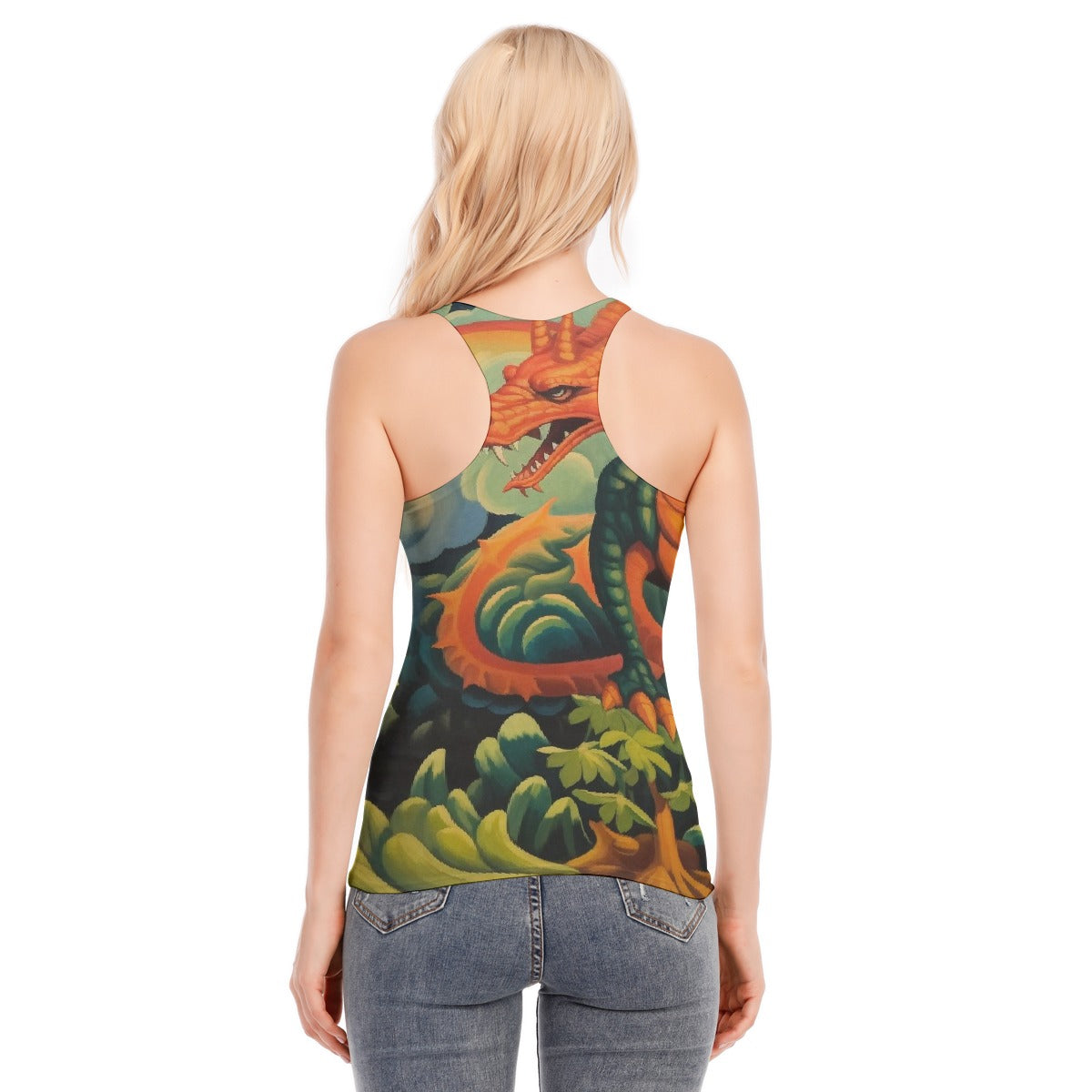 All-Over Print Women's Racer Vest | 190GSM Cotton