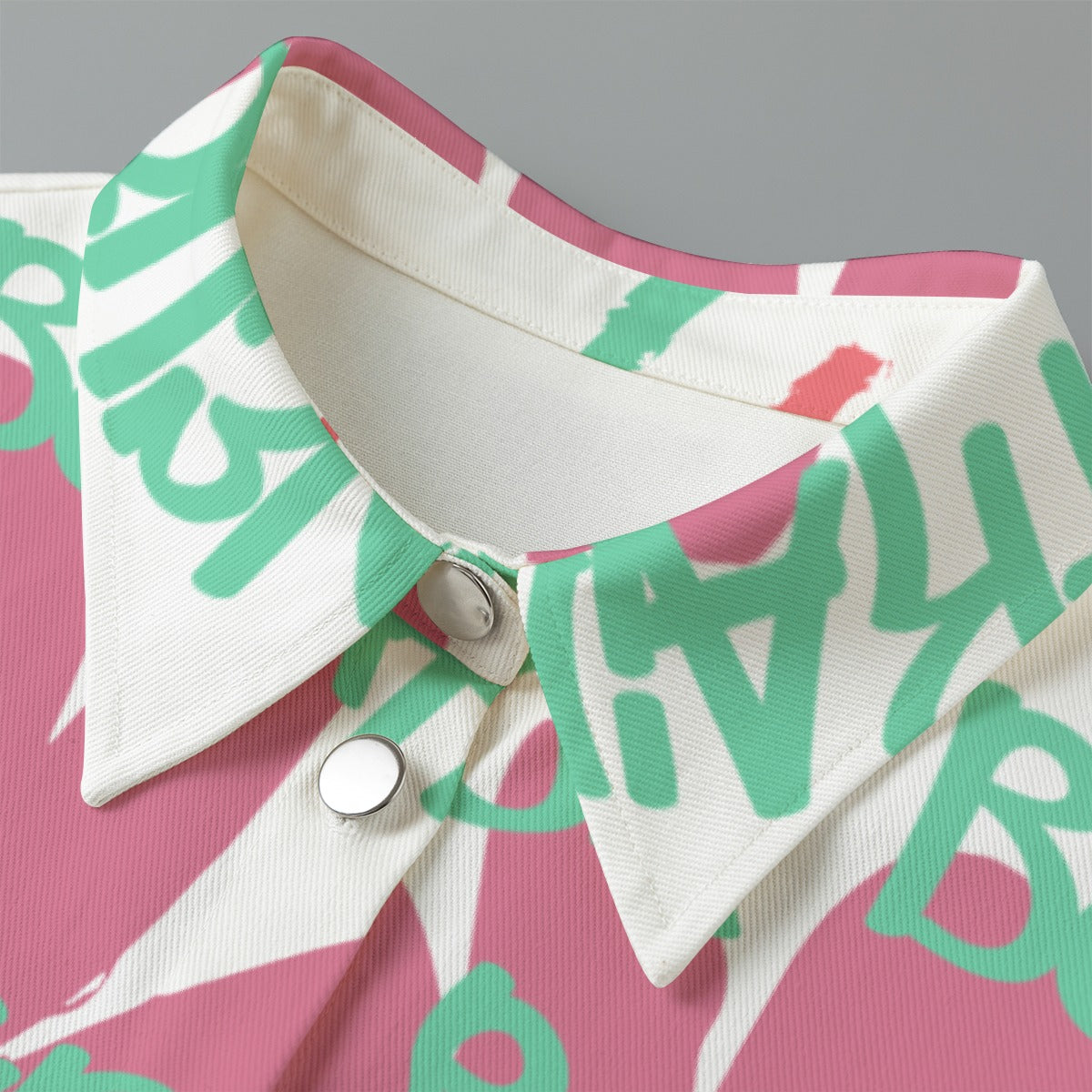 All-Over Print Women's Cropped Jacket | 245GSM Cotton