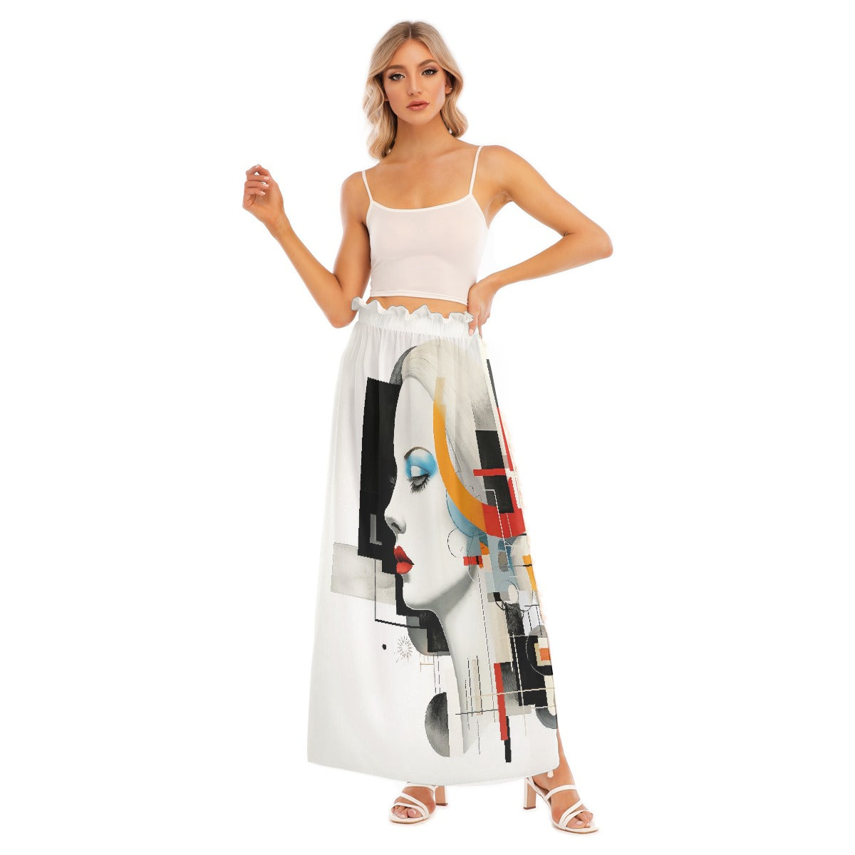 All-Over Print Women's Side Split Skirt