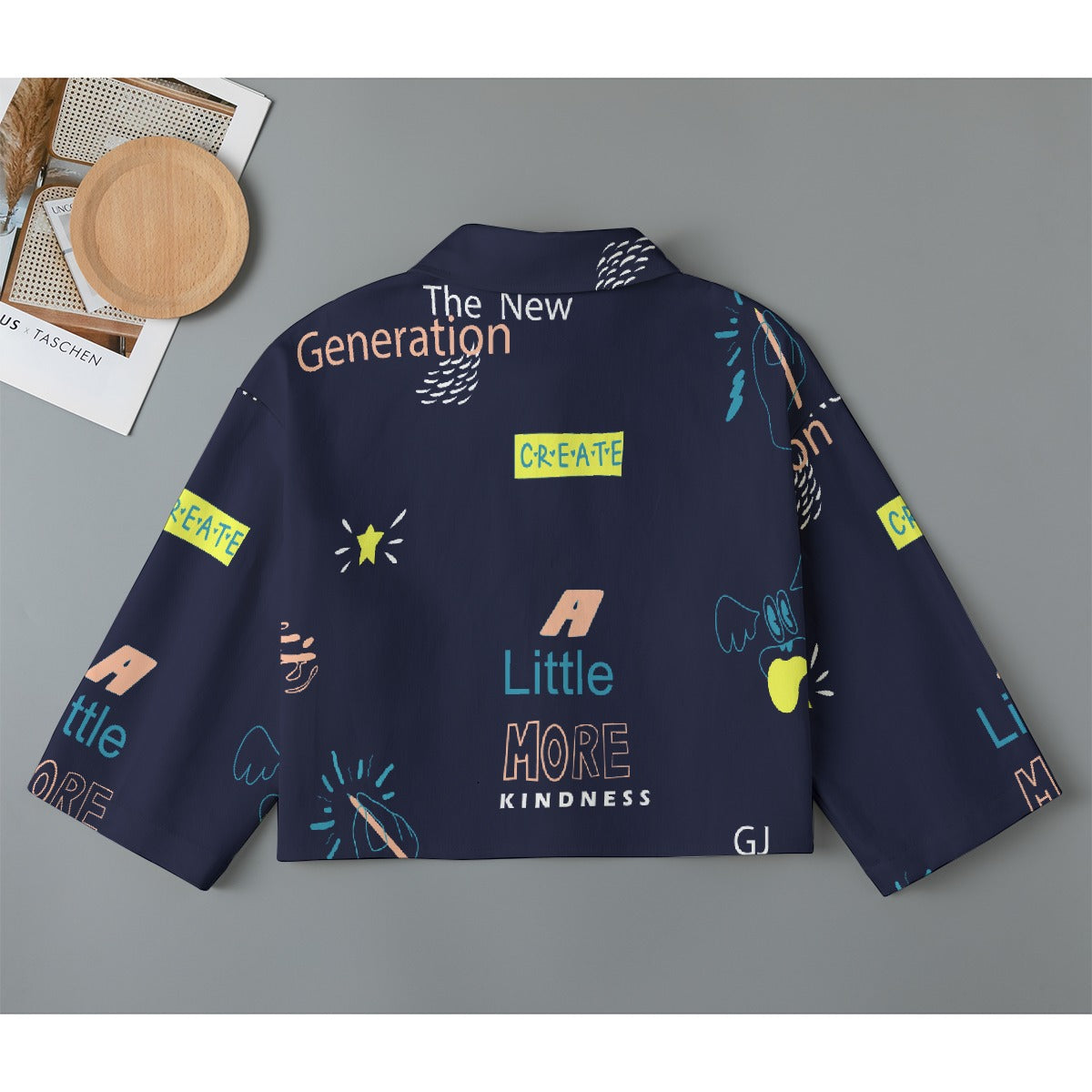 All-Over Print Women's Cropped Jacket | 245GSM Cotton