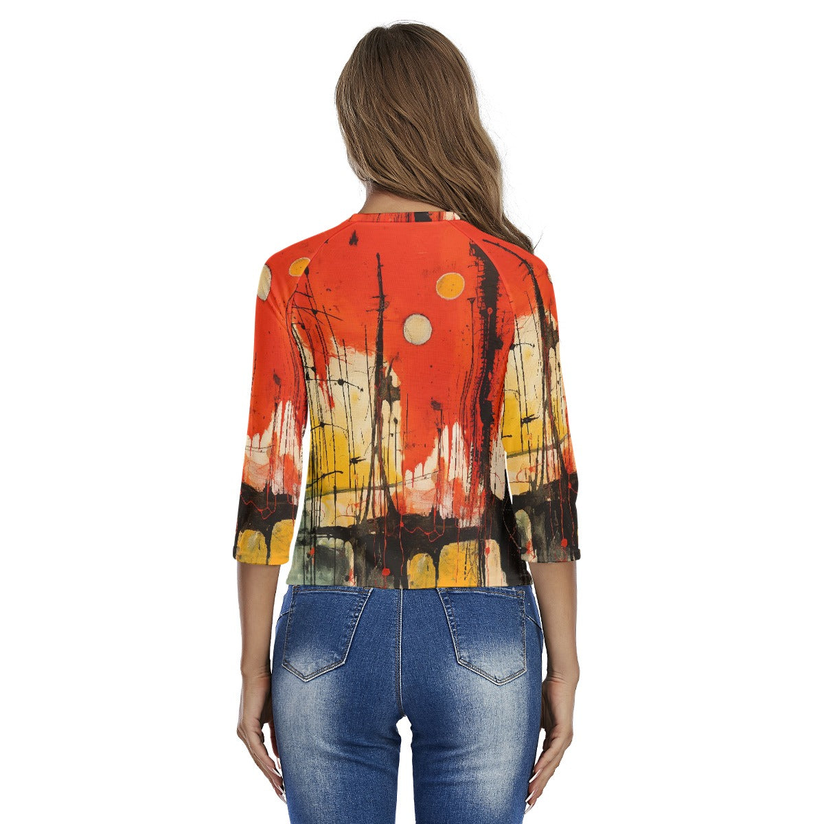 All-Over Print Women's Raglan Sleeves T-shirts