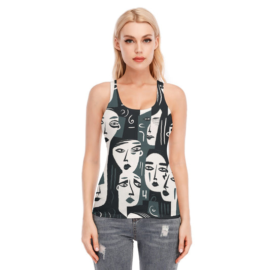 All-Over Print Women's Racer Vest | 190GSM Cotton