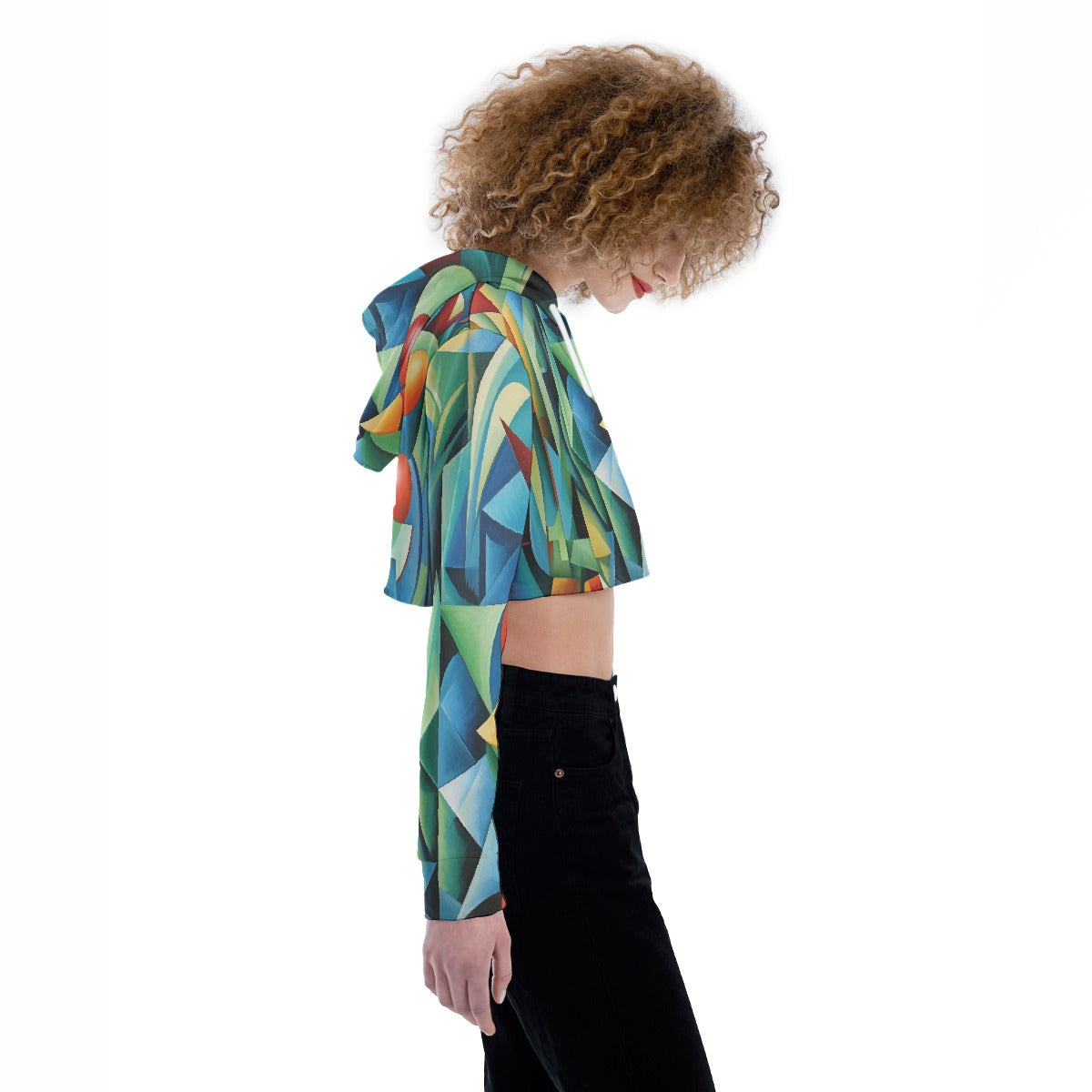 All-Over Print Women's Crop Top Hoodie