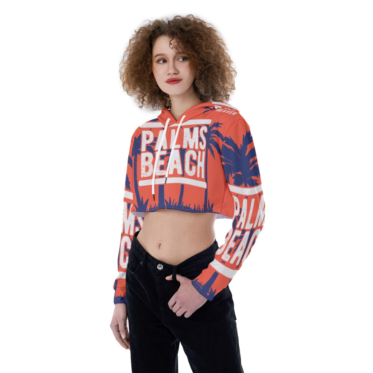All-Over Print Women's Crop Top Hoodie