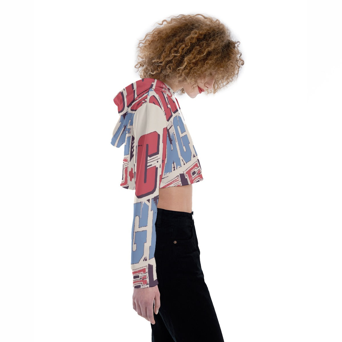 All-Over Print Women's Crop Top Hoodie