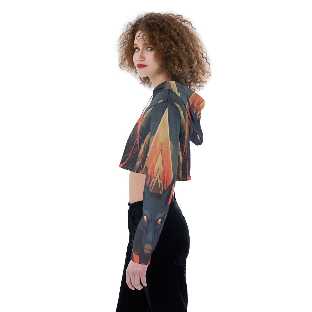 All-Over Print Women's Crop Top Hoodie