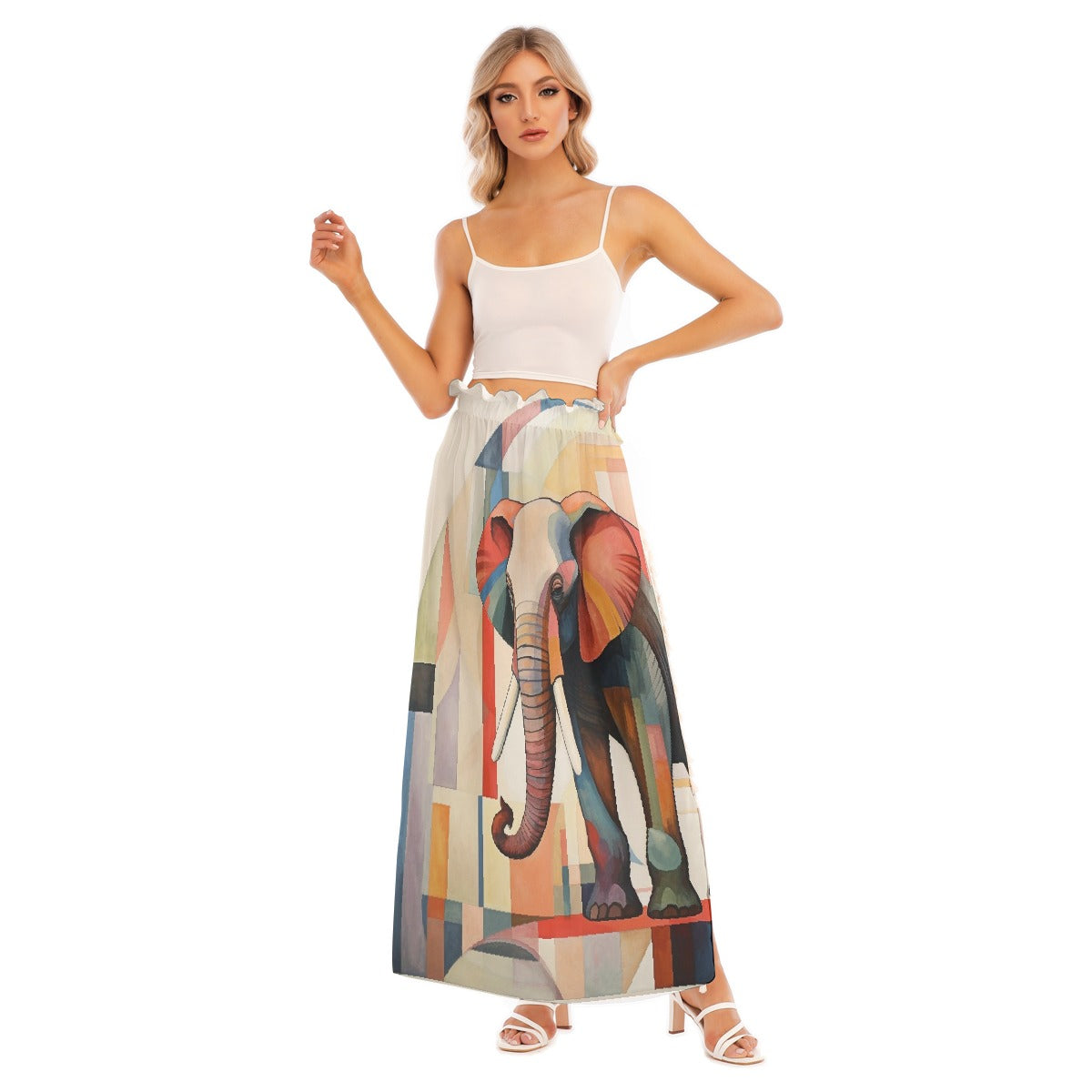 All-Over Print Women's Side Split Skirt
