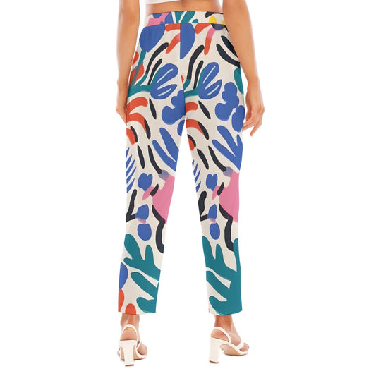 All-Over Print Women's Loose Straight-leg Pants