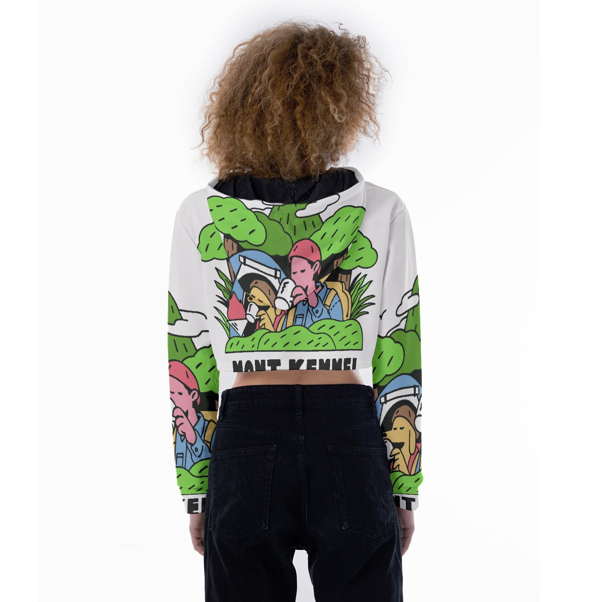 All-Over Print Women's Crop Top Hoodie