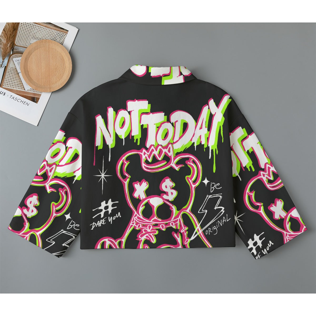 All-Over Print Women's Cropped Jacket | 245GSM Cotton