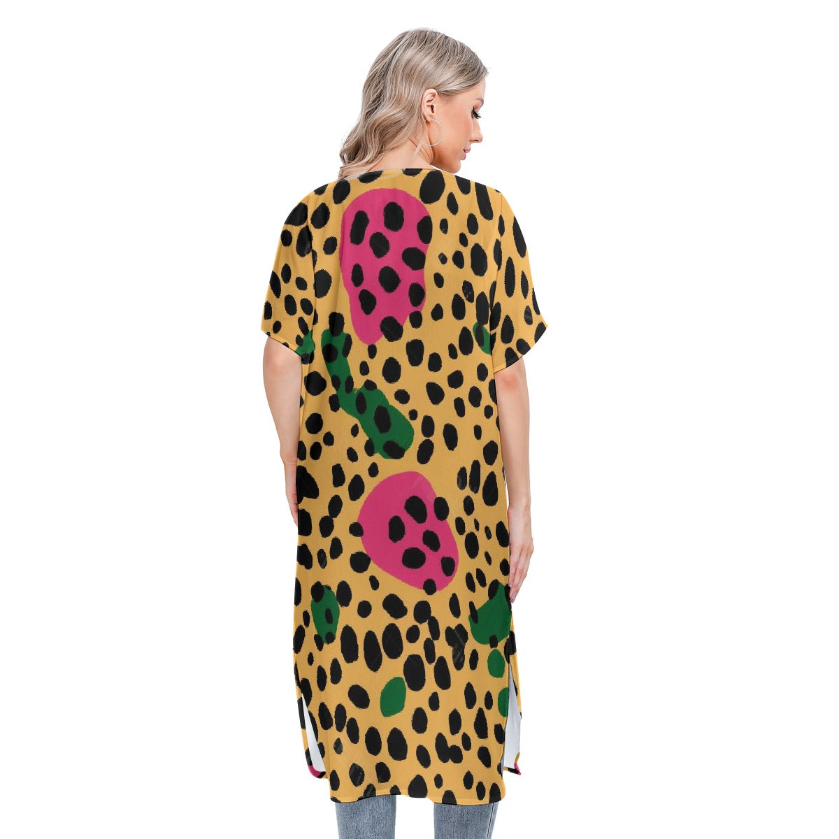 All-Over Print Women's Short Sleeve Cardigan