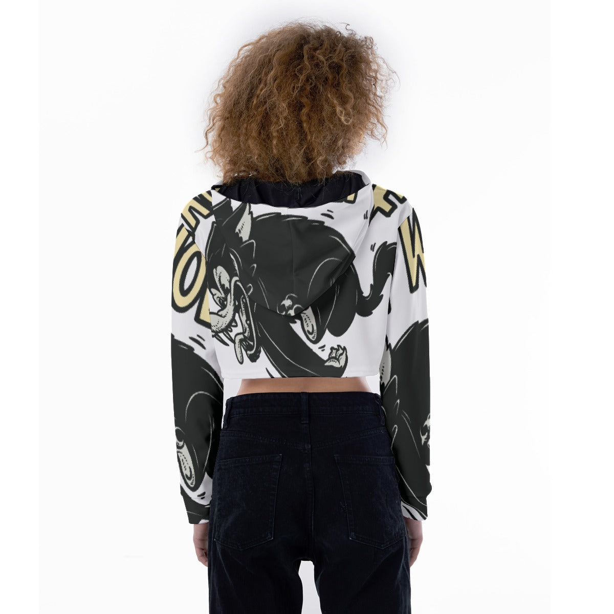 All-Over Print Women's Crop Top Hoodie