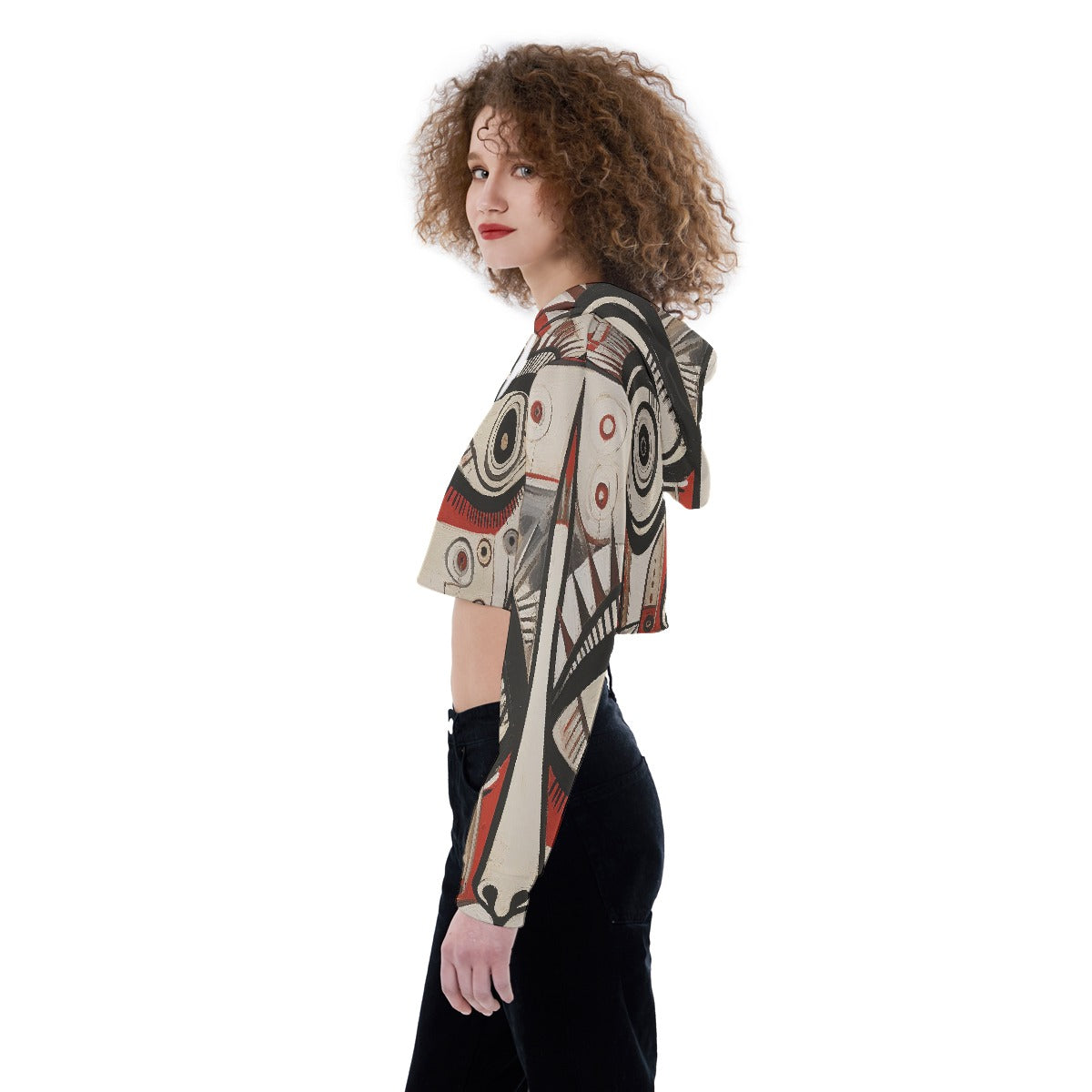 All-Over Print Women's Crop Top Hoodie