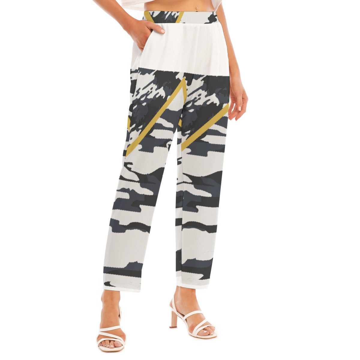 All-Over Print Women's Loose Straight-leg Pants