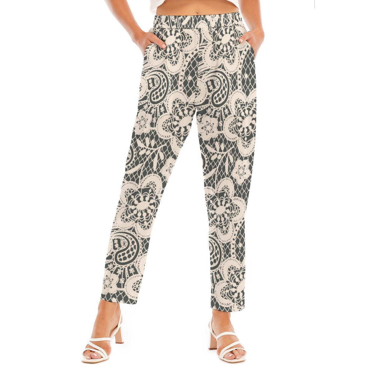 All-Over Print Women's Loose Straight-leg Pants