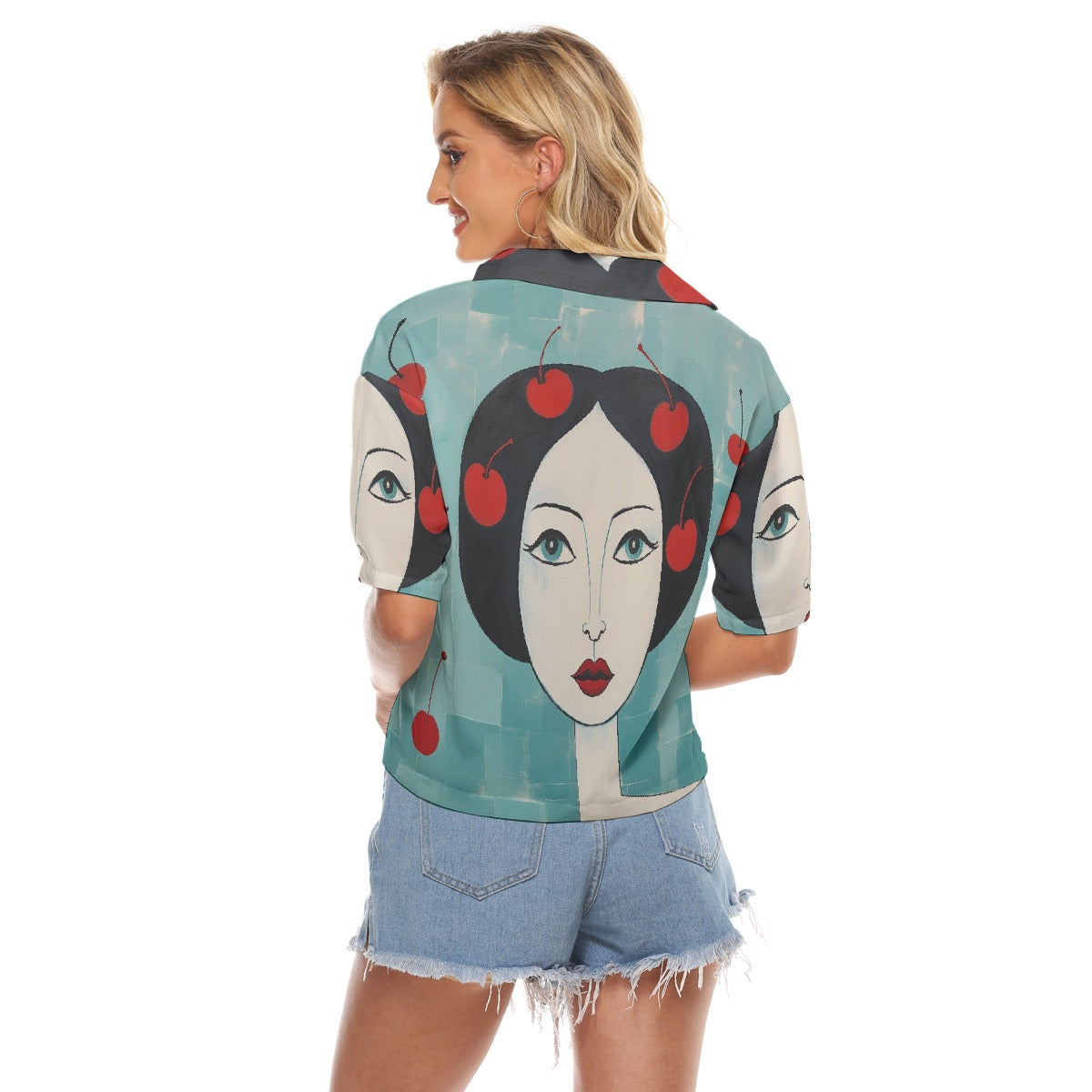 All-Over Print Women's V-neck Shirts