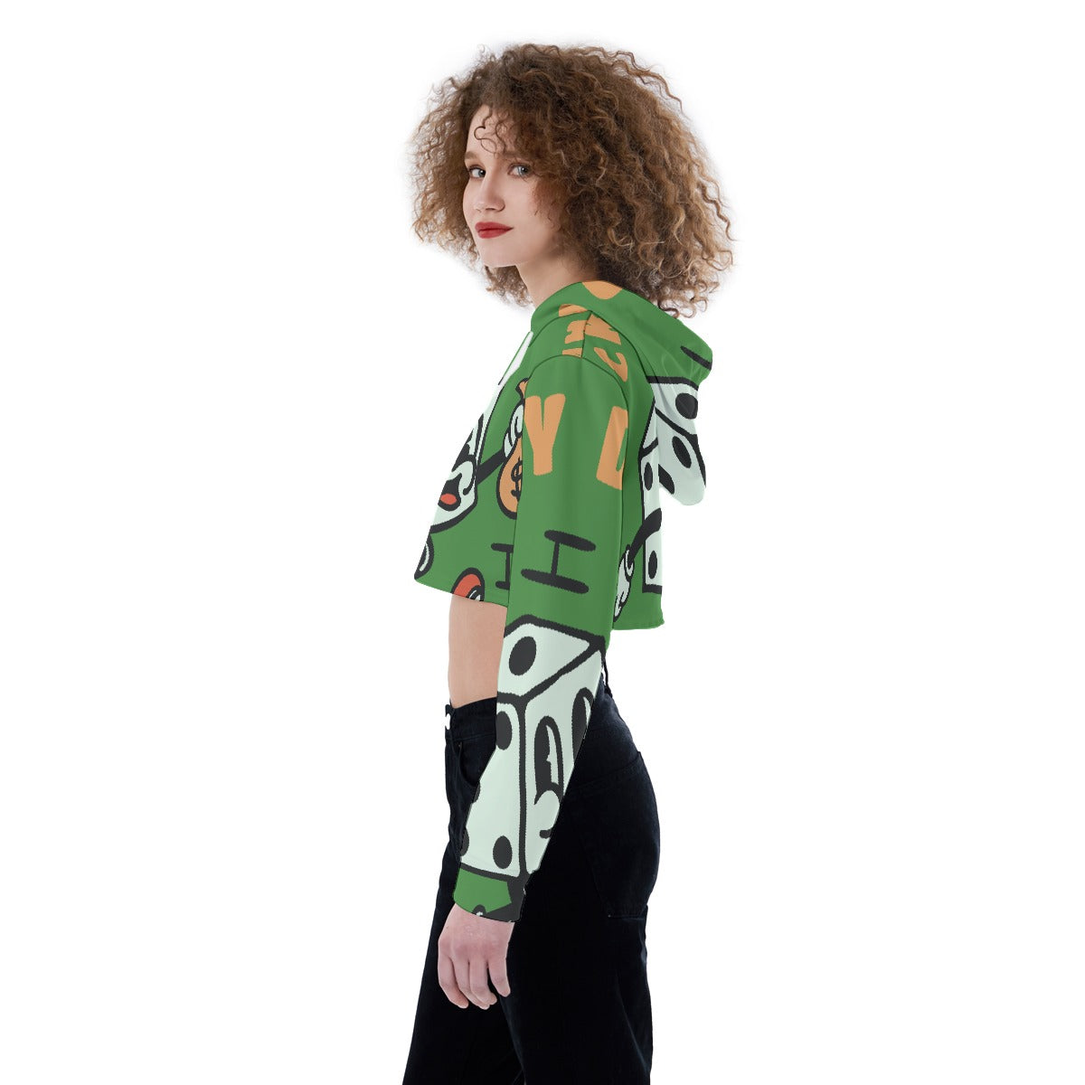 All-Over Print Women's Crop Top Hoodie
