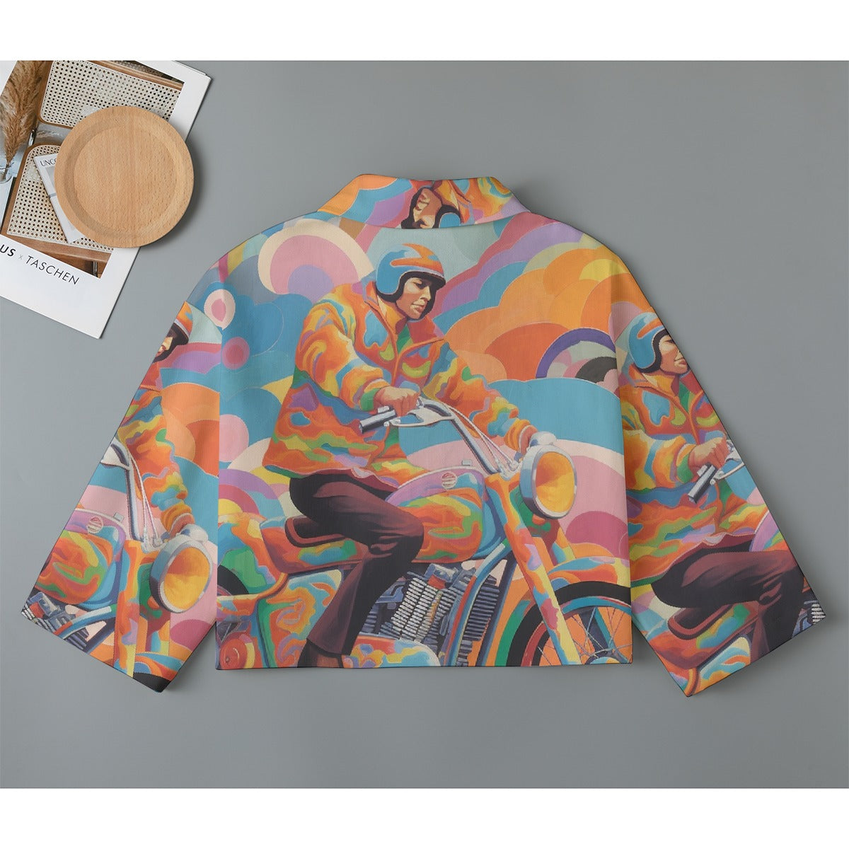 All-Over Print Women's Cropped Jacket | 245GSM Cotton