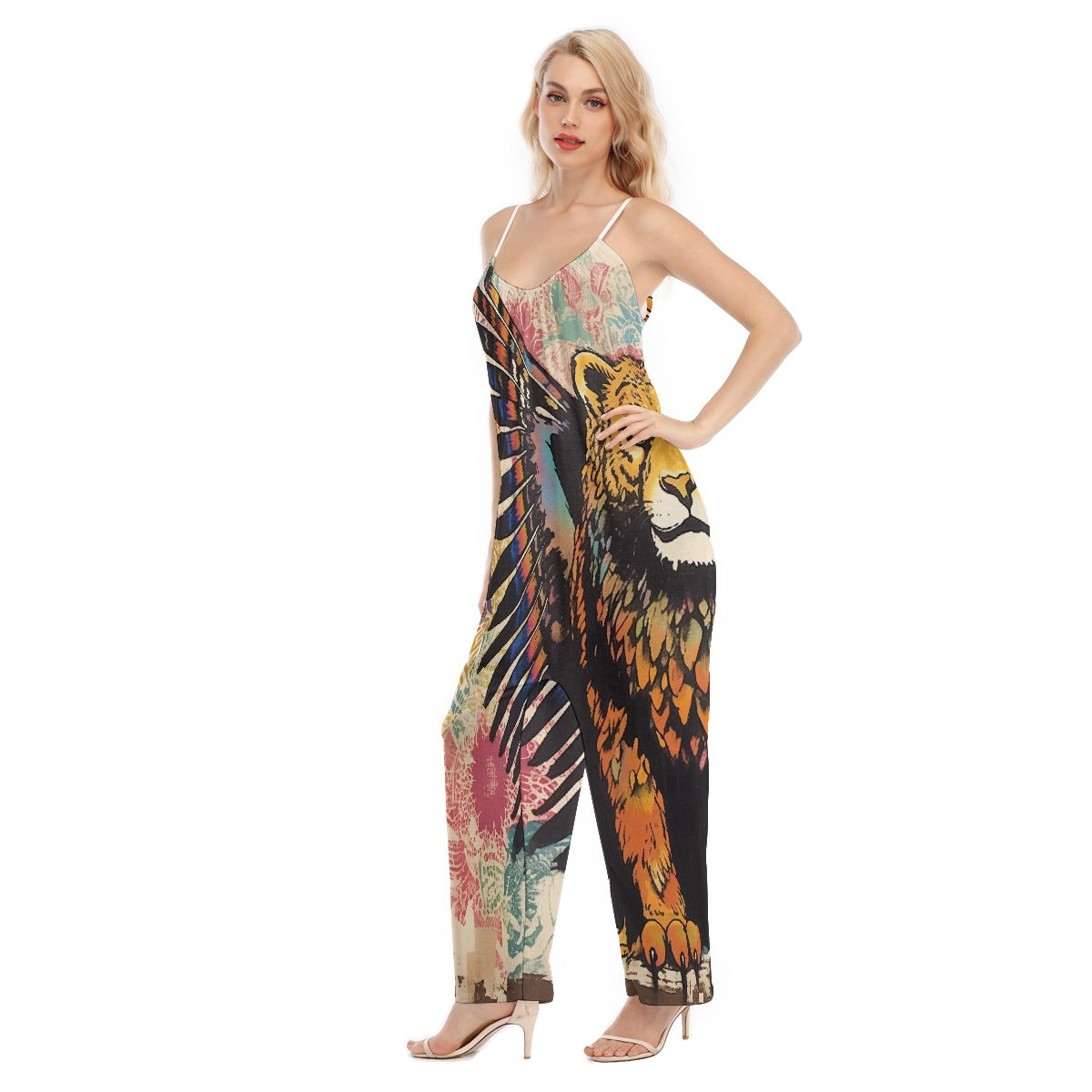 All-Over Print Women's Loose Cami Jumpsuit