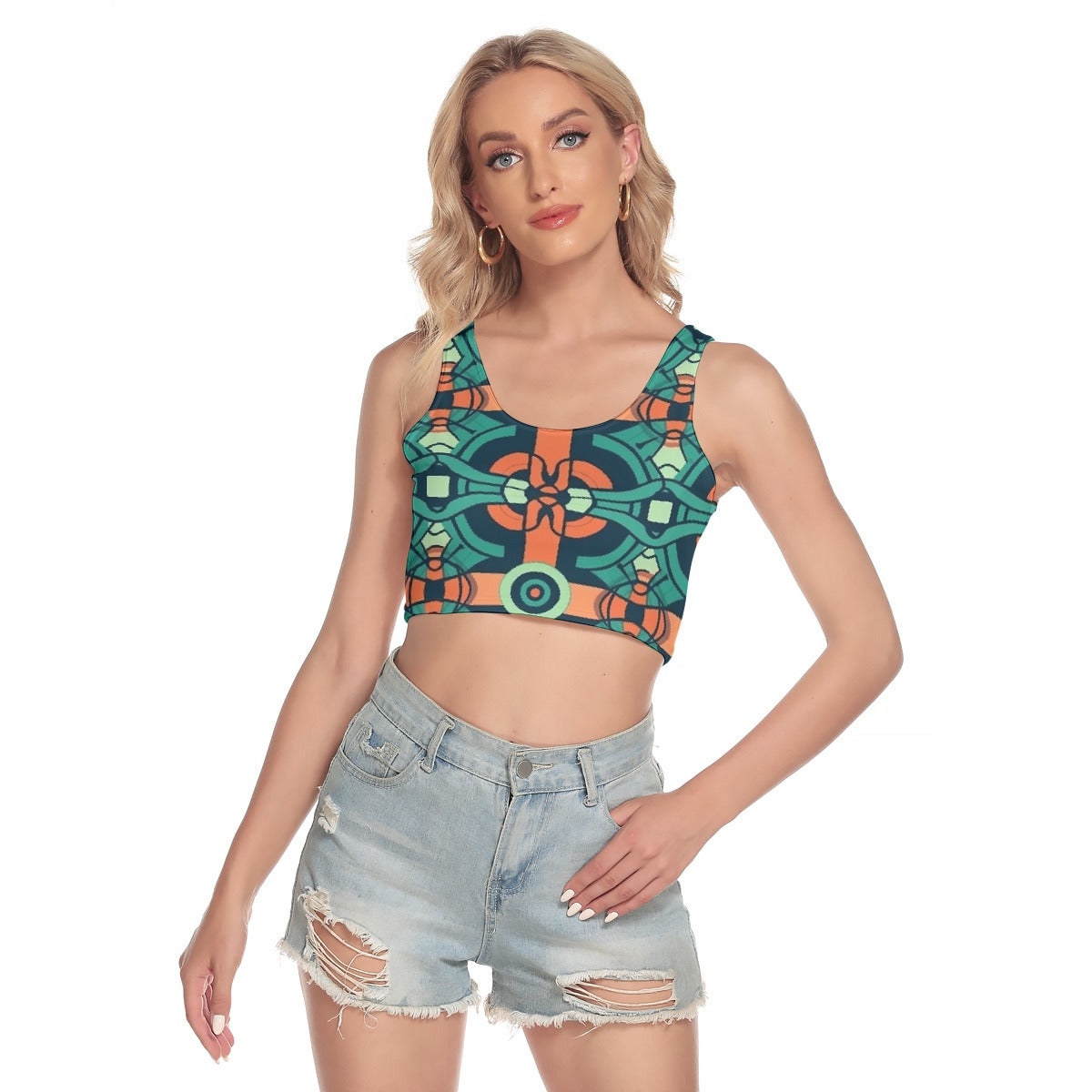 All-Over Print Women's Sport Crop Tank Top