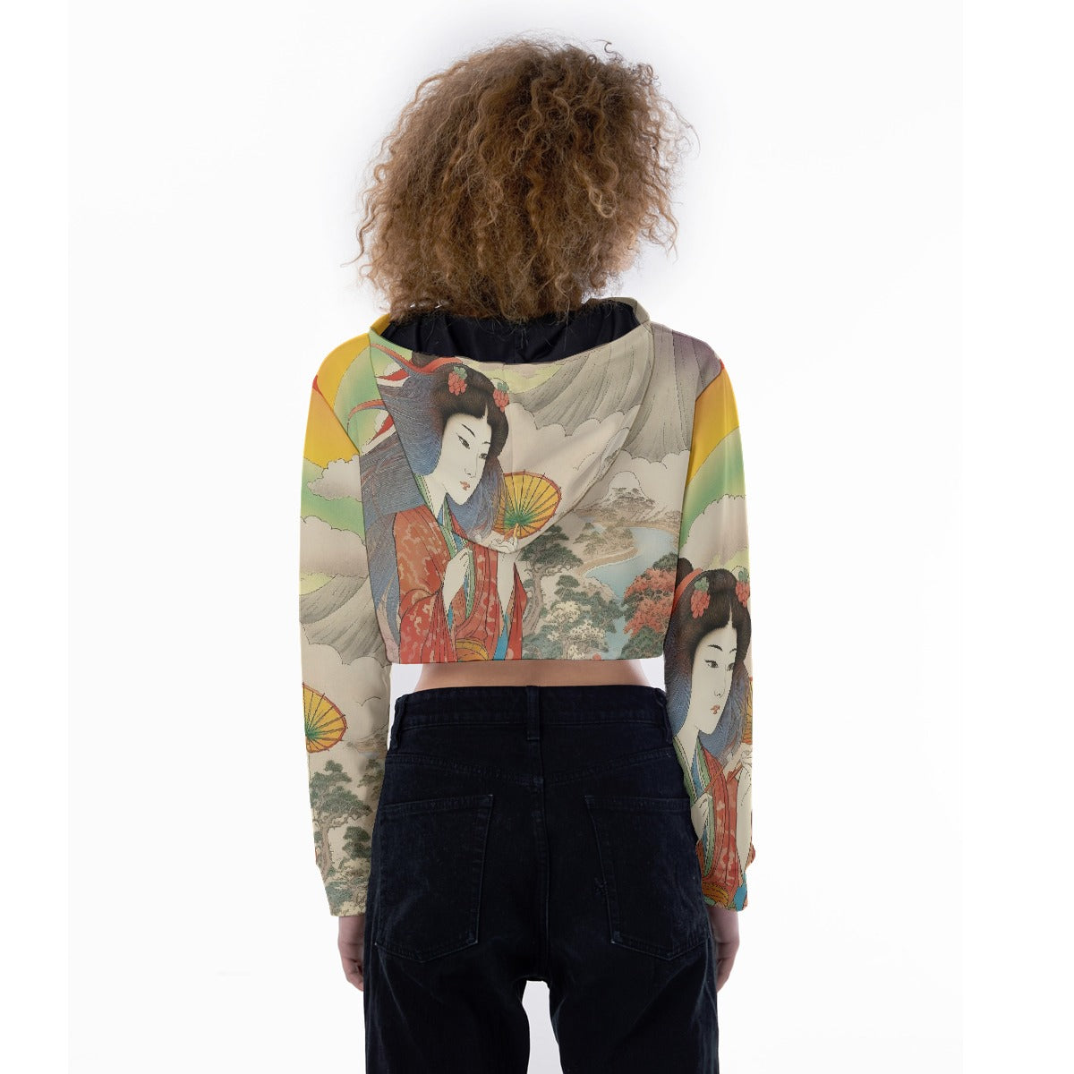 All-Over Print Women's Crop Top Hoodie