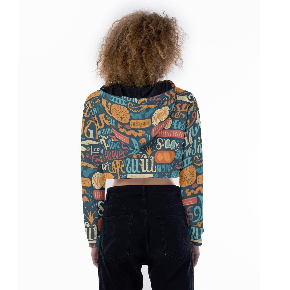 All-Over Print Women's Crop Top Hoodie