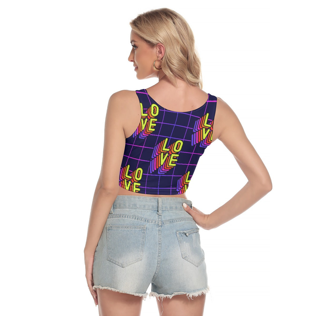 All-Over Print Women's Sport Crop Tank Top