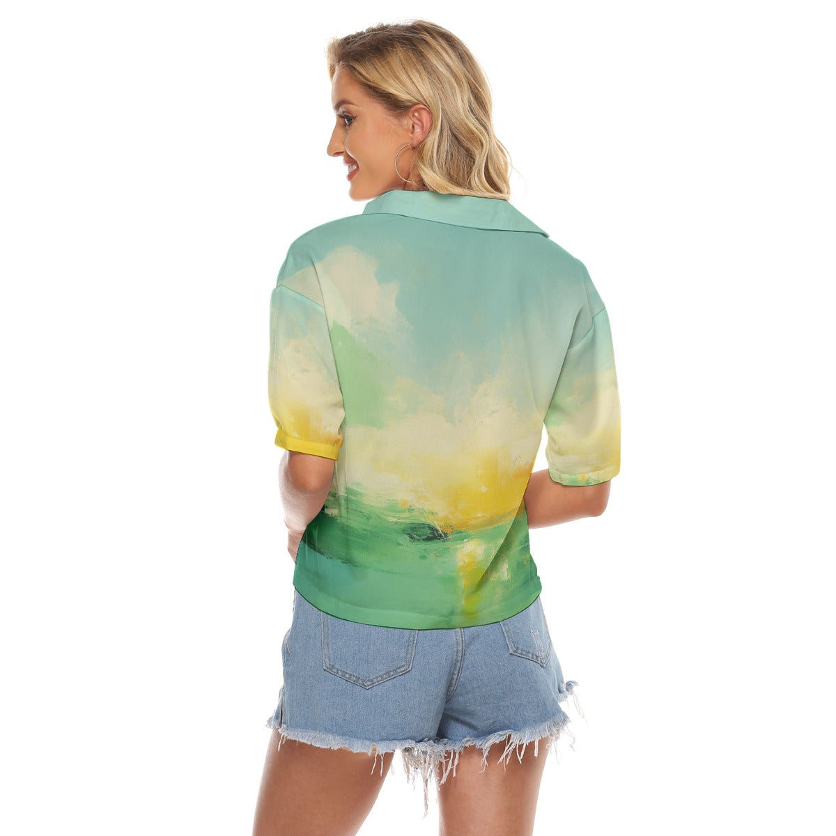 All-Over Print Women's V-neck Shirts