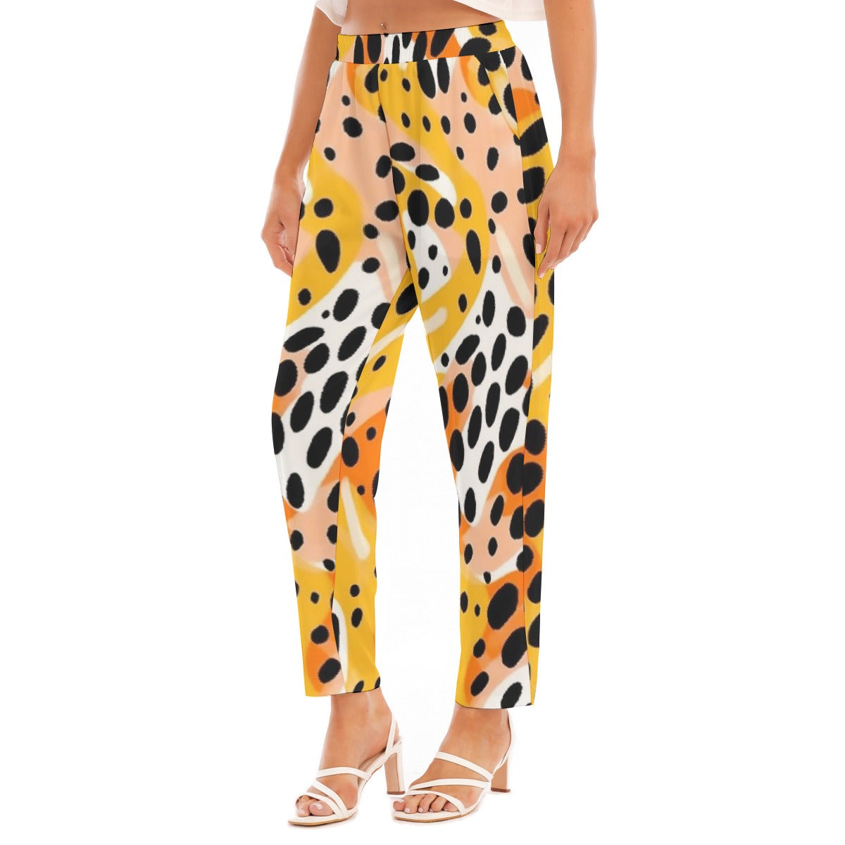 All-Over Print Women's Loose Straight-leg Pants