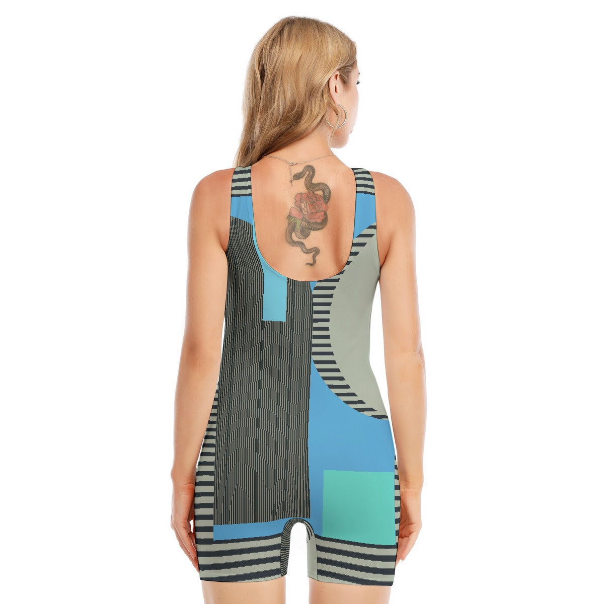 All-Over Print Women's Sleeveless One-piece Swimsuit