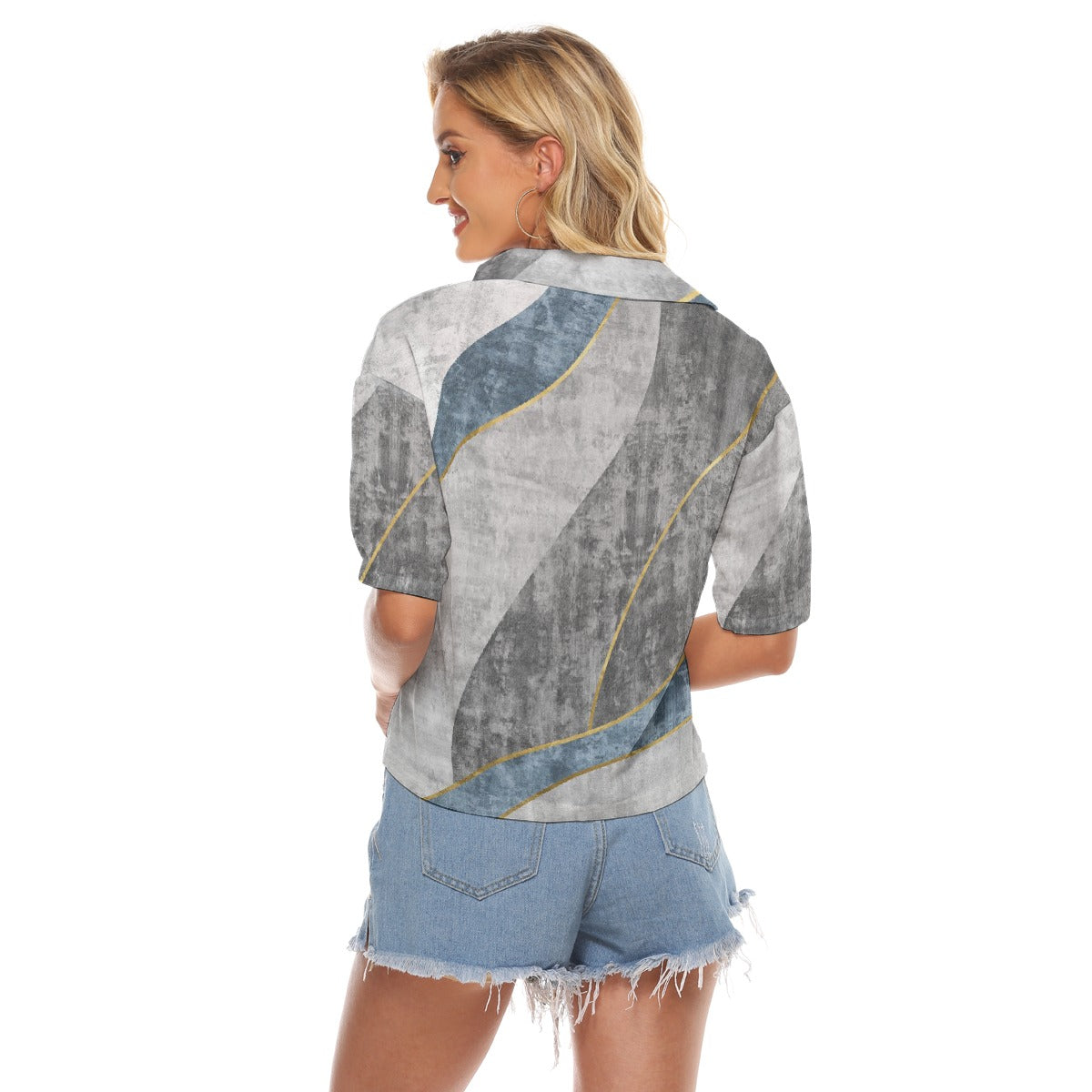 All-Over Print Women's V-neck Shirts