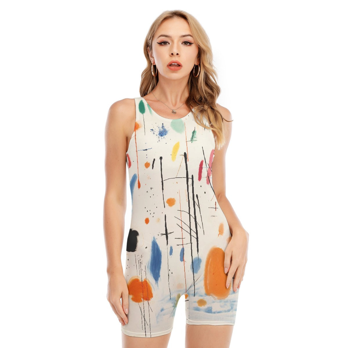 All-Over Print Women's Sleeveless One-piece Swimsuit